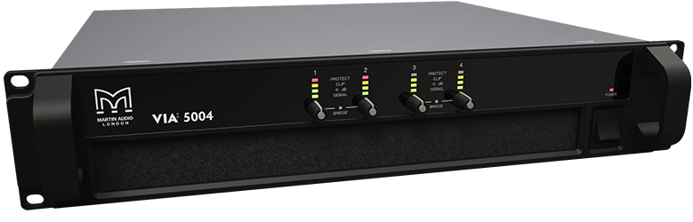 Martin Audio VIA 5004 - 4-Channel 5000W Class D Power Amplifier